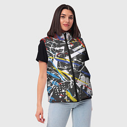 Женский жилет Дизайнерская абстракция, цвет: 3D-светло-серый — фото 2