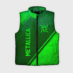 Женский жилет Metallica - green gradient вертикально, цвет: 3D-черный