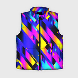 Женский жилет Неоновая геометрия плитка