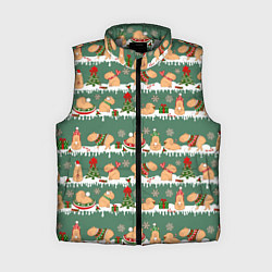 Женский жилет Много капибар на Новый год и Рождество