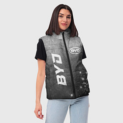 Женский жилет BYD - grey gradient вертикально, цвет: 3D-черный — фото 2