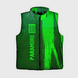 Женский жилет Paramore - green gradient по-вертикали, цвет: 3D-черный
