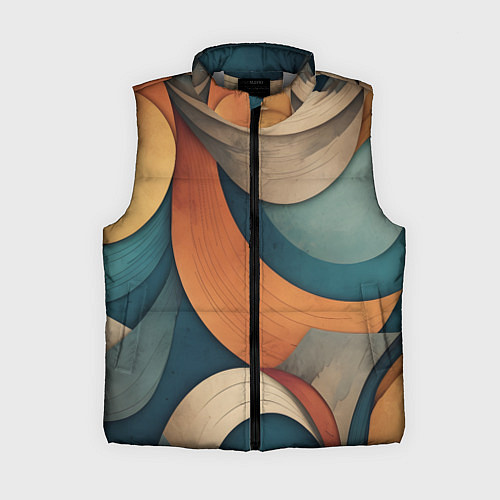 Женский жилет Абстракция теплые контрасты / 3D-Светло-серый – фото 1