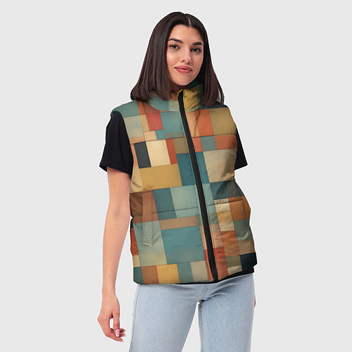 Женский жилет Inspired by Paul Klee / 3D-Красный – фото 3