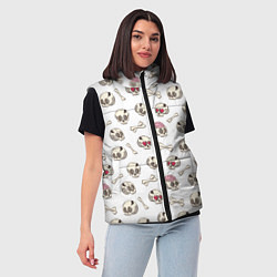 Женский жилет Черепки, цвет: 3D-красный — фото 2