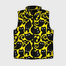 Женский жилет Кошачий паттерн, цвет: 3D-светло-серый