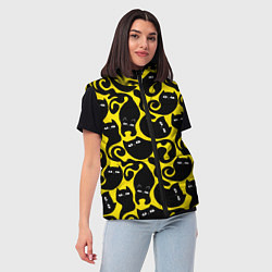 Женский жилет Кошачий паттерн, цвет: 3D-светло-серый — фото 2