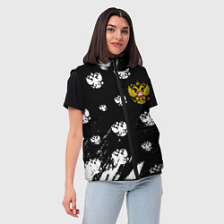 Женский жилет Герб РФ паттерн, цвет: 3D-светло-серый — фото 2