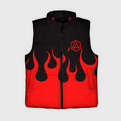 Женский жилет Linkin park logo fire