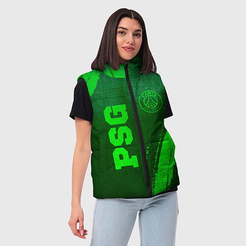 Женский жилет PSG - green gradient вертикально / 3D-Черный – фото 3