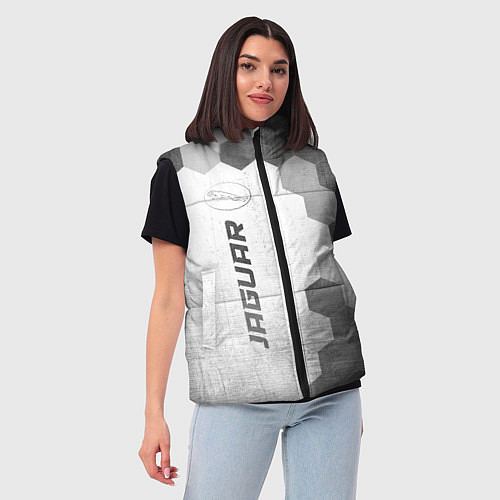 Женский жилет Jaguar - white gradient по-вертикали / 3D-Черный – фото 3