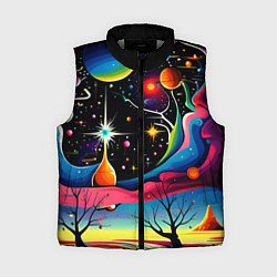 Женский жилет Необычная планета и космос в стиле Сальвадор Дали