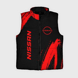 Женский жилет Nissan - red gradient вертикально, цвет: 3D-черный