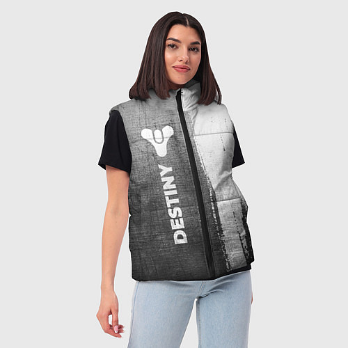 Женский жилет Destiny - grey gradient по-вертикали / 3D-Черный – фото 3