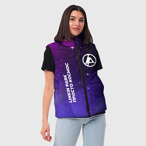 Женский жилет Linkin Park 2024 просто космос / 3D-Черный – фото 3