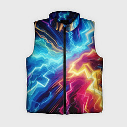 Женский жилет Разряд неоновых молний - нейроарт