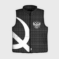 Женский жилет Герб РФ паттерн стиль ссср