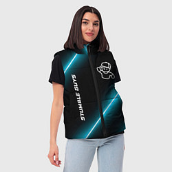 Женский жилет Stumble Guys неоновые лампы, цвет: 3D-черный — фото 2