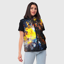 Женский жилет Космическая абстракция, цвет: 3D-красный — фото 2