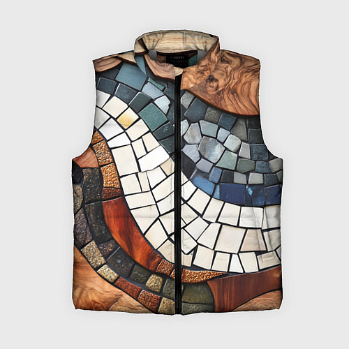 Женский жилет Плиточная мозайка / 3D-Светло-серый – фото 1