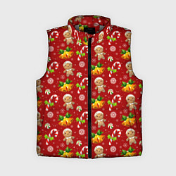 Женский жилет Новогодний паттерн пряня