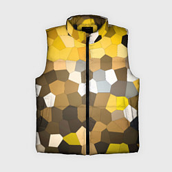 Женский жилет Желто белая мозаика