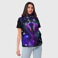 Женский жилет Космическая кобра, цвет: 3D-светло-серый — фото 2