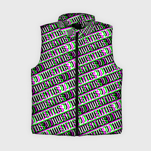 Женский жилет Juventus glitch pattern / 3D-Светло-серый – фото 1