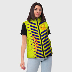 Женский жилет Cyberpunk 2077 полсы геометрия, цвет: 3D-красный — фото 2