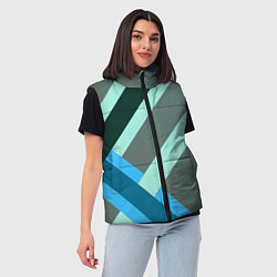 Женский жилет Геометрия из полос, цвет: 3D-светло-серый — фото 2