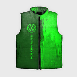Женский жилет Volkswagen - green gradient по-вертикали, цвет: 3D-черный