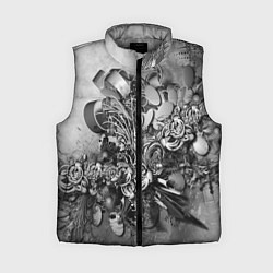 Женский жилет Абстракция оптический узор, цвет: 3D-светло-серый