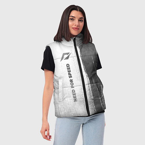 Женский жилет Need for Speed - white gradient по-вертикали / 3D-Черный – фото 3