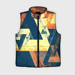 Женский жилет Абстрактные треугольники, цвет: 3D-светло-серый