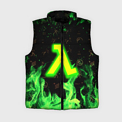 Женский жилет Half life огонь зеленый, цвет: 3D-черный