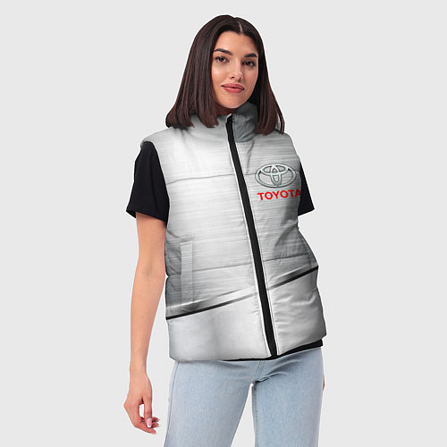 Женский жилет Toyota metalic brend / 3D-Черный – фото 3