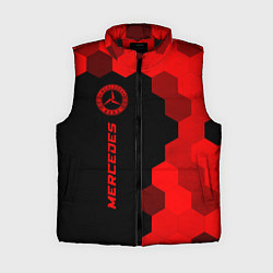 Женский жилет Mercedes - red gradient по-вертикали, цвет: 3D-черный