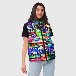 Женский жилет Marshmello music краски, цвет: 3D-черный — фото 2
