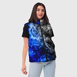 Женский жилет Столкновение дыма, цвет: 3D-светло-серый — фото 2