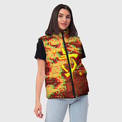 Женский жилет Doom камуфляж глитч, цвет: 3D-светло-серый — фото 2