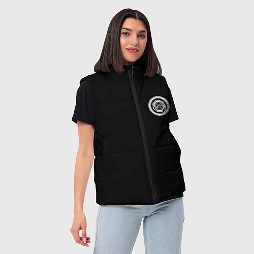 Женский жилет Chrysler logo white / 3D-Светло-серый – фото 3