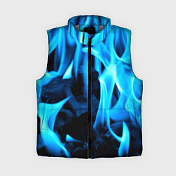 Женский жилет Синий огонь текстура