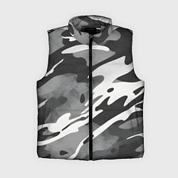 Женский жилет Черно белый камуфляж