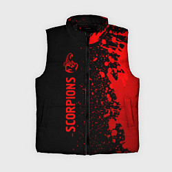 Женский жилет Scorpions - red gradient по-вертикали, цвет: 3D-черный