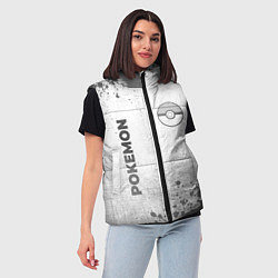 Женский жилет Pokemon - white gradient вертикально, цвет: 3D-черный — фото 2