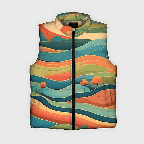 Женский жилет Поля луга / 3D-Светло-серый – фото 1