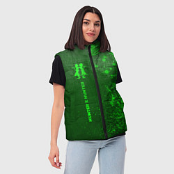 Женский жилет Hunter x Hunter - green gradient по-вертикали, цвет: 3D-черный — фото 2