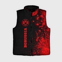 Женский жилет Borussia - red gradient по-вертикали, цвет: 3D-черный