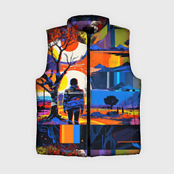 Женский жилет Ночная прогулка абстракция