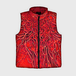 Женский жилет Красный симбионт абстракция